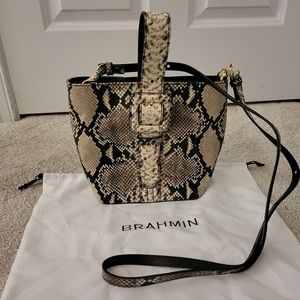 Brahmin Faith 3-way Bag in Caviar Felix Snake Skin Pattern